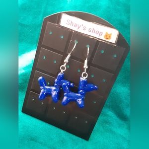 Balloon dog earrings